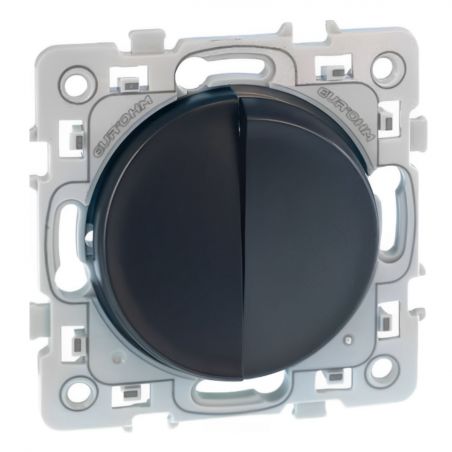 60310 EUR'OHM SQUARE double Interrupteur va et vient Vulcain