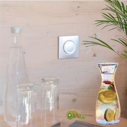 60402 EUR'OHM SQUARE Bouton poussoir 10A Silver