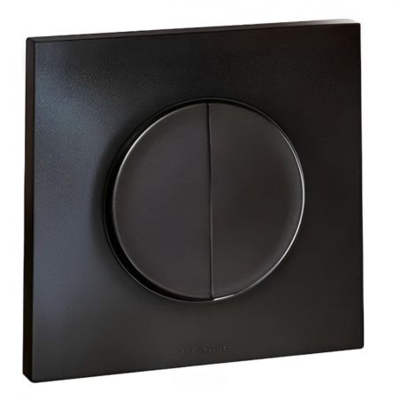 60316 EUR'OHM SQUARE Interrupteur va et vient + Bouton poussoir Vulcain