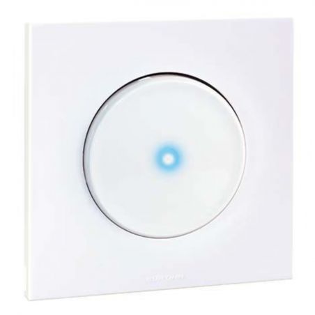 60203 EUR'OHM SQUARE Interrupteur va et vient 10A lumineux ou témoin blanc