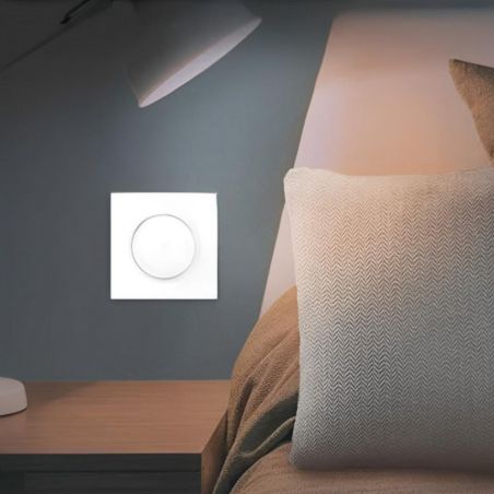 60203 EUR'OHM SQUARE Interrupteur va et vient 10A lumineux ou témoin blanc