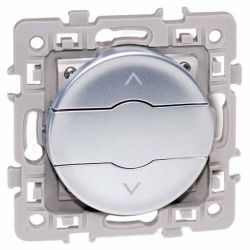 60423 EUR'OHM SQUARE Interrupteur volets roulants 3 boutons Silver
