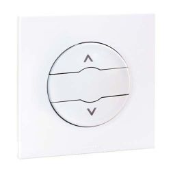 60224 EUR'OHM SQUARE Poussoir volet roulant 2 positions montée/descenteblanc