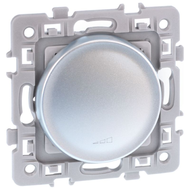 60420 Variateur 2 fils EUR'OHM SQUARE Silver - sans neutre