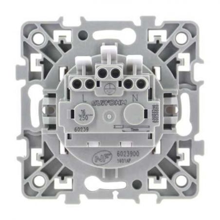 60339 EUR'OHM SQUARE Prise de courant 2P+T affleurante anthracite