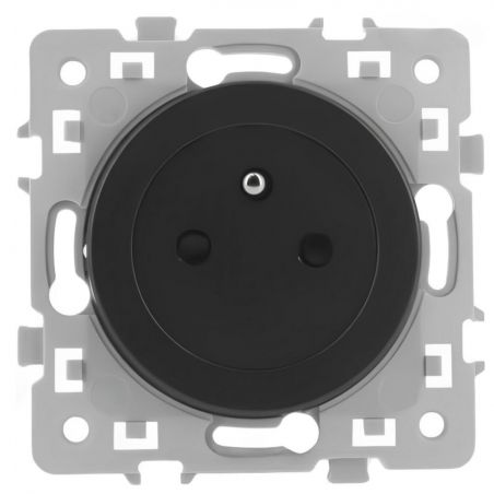 60339 EUR'OHM SQUARE Prise de courant 2P+T affleurante anthracite