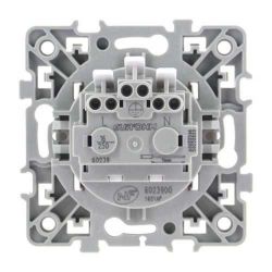 60439 EUR'OHM SQUARE Prise de courant 2P+T affleurante Silver