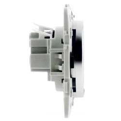 60439 EUR'OHM SQUARE Prise de courant 2P+T affleurante Silver