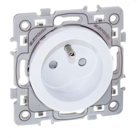 60260 EUR'OHM SQUARE Prise de courant 2P+T blanc