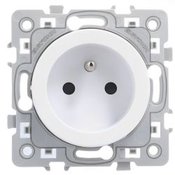 60260 EUR'OHM SQUARE Prise de courant 2P+T blanc
