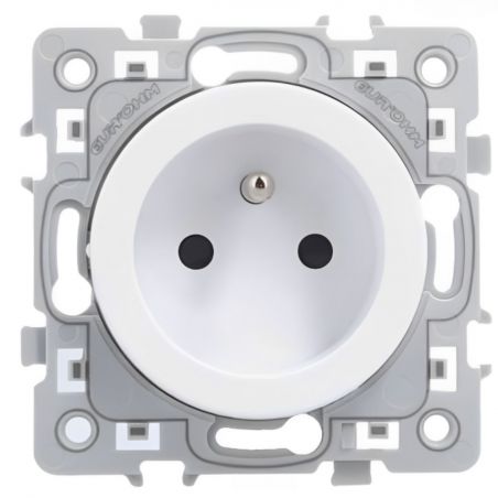 60260 EUR'OHM SQUARE Prise de courant 2P+T blanc