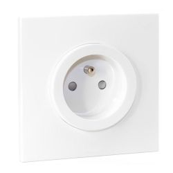 60260 EUR'OHM SQUARE Prise de courant 2P+T blanc