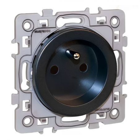 60360 EUR'OHM SQUARE Prise de courant 2P+T anthracite