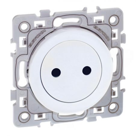 60241 EUR'OHM SQUARE Prise de courant 2P affleurante blanc