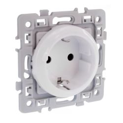 60277 EUR'OHM SQUAREPrise de courant 2P+T Schuko blanc