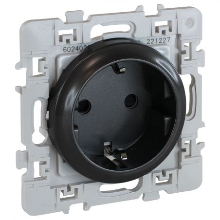 60377 EUR'OHM SQUAREPrise de courant 2P+T Schuko anthracite