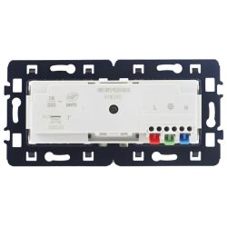 60263 EUR'OHM SQUARE Double prise de courant 2P+T précablées blanc