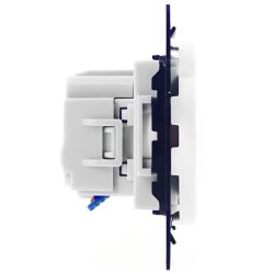 60263 EUR'OHM SQUARE Double prise de courant 2P+T précablées blanc