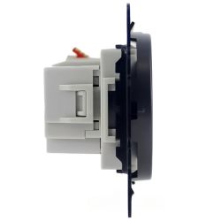 60363 EUR'OHM SQUARE Double prise de courant 2P+T précablée anthracite