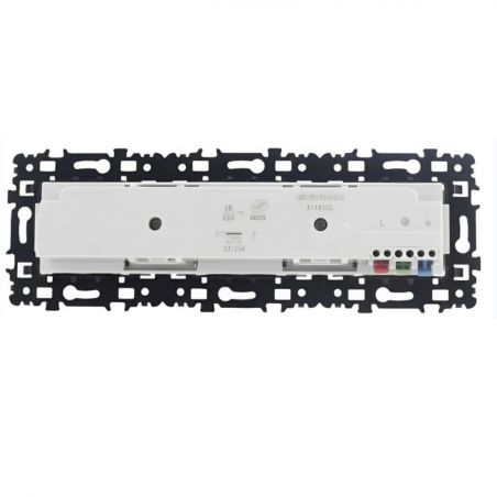 60287 EUR'OHM SQUARE Triple prise de courant 2P+T précablée blanc