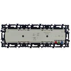 60487 EUR'OHM SQUARE Triple prise de courant 2P+T précablée Silver