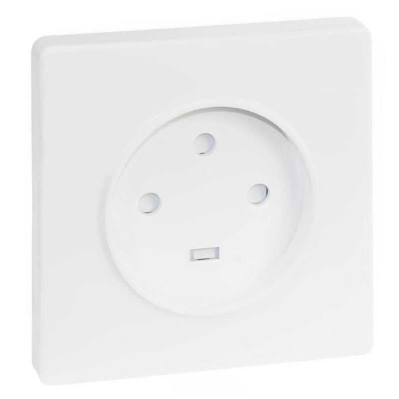 60283 EUR'OHM SQUARE Prise de courant 20A blanc 3P+T 100mmx100mm