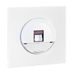 60271 EUROHM Square Prise RJ45 Grade 1 Catégorie 6 UTP Blanc