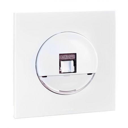 60271 EUROHM Square Prise RJ45 Grade 1 Catégorie 6 UTP Blanc