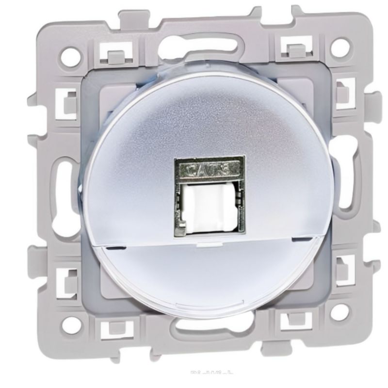 60471 EUROHM Square Prise RJ45 Grade 1 Catégorie 6 FTP Silver