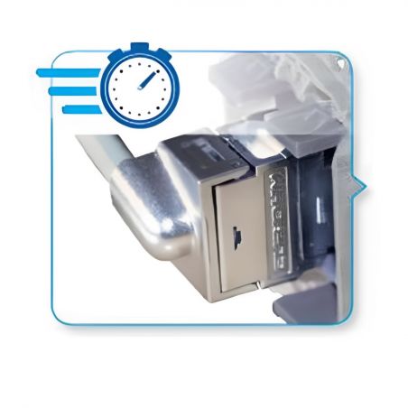 60472 EUROHM Square Prise RJ45 Grade 2 Catégorie 6 STP Silver