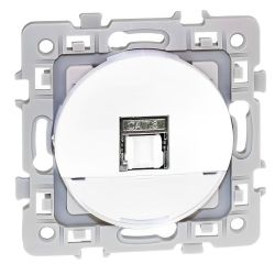 60279 EUROHM Square Prise RJ45 Grade 3 Catégorie 6A STP Blanc