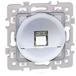 60479 EUROHM Square Prise RJ45 Grade 3 Catégorie 6A STP Silver