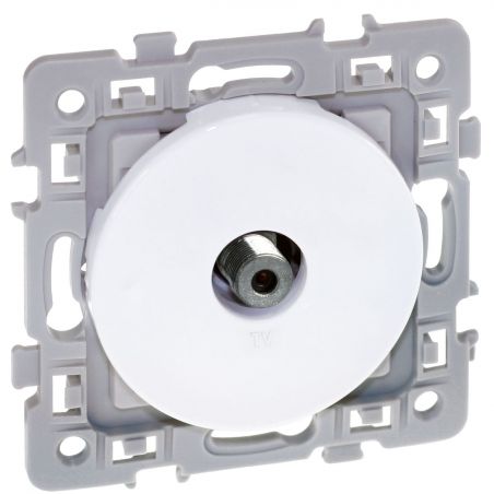 60267 EUR'OHM SQUARE Prise TV avec griffes blanc