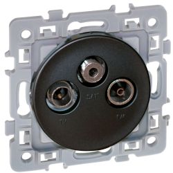 60366 EUR'OHM SQUARE Prise TV-FM-SAT anthracite