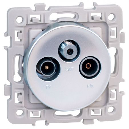 60466 EUR'OHM SQUARE Prise TV-FM-SAT Silver
