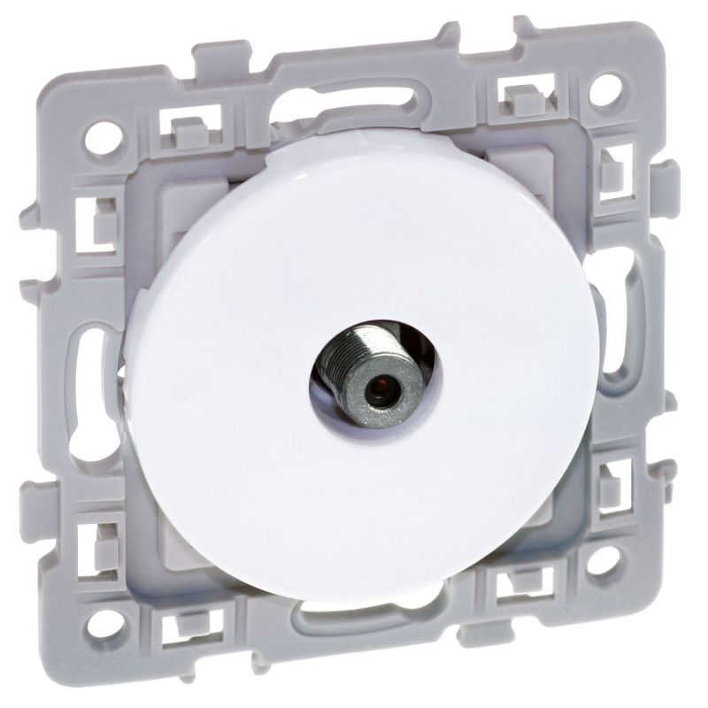 60268 EUR'OHM SQUARE Prise TV multiservice Type F blanc