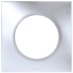 60490 EUR'OHM SQUARE Plaque de finition simple Silver