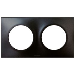 60397 EUR'OHM SQUARE Plaque de finition double anthracite