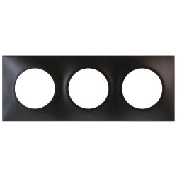60398 EUR'OHM SQUARE Plaque de finition triple anthracite