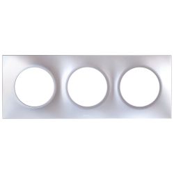 60498 EUR'OHM SQUARE Plaque de finition triple silver