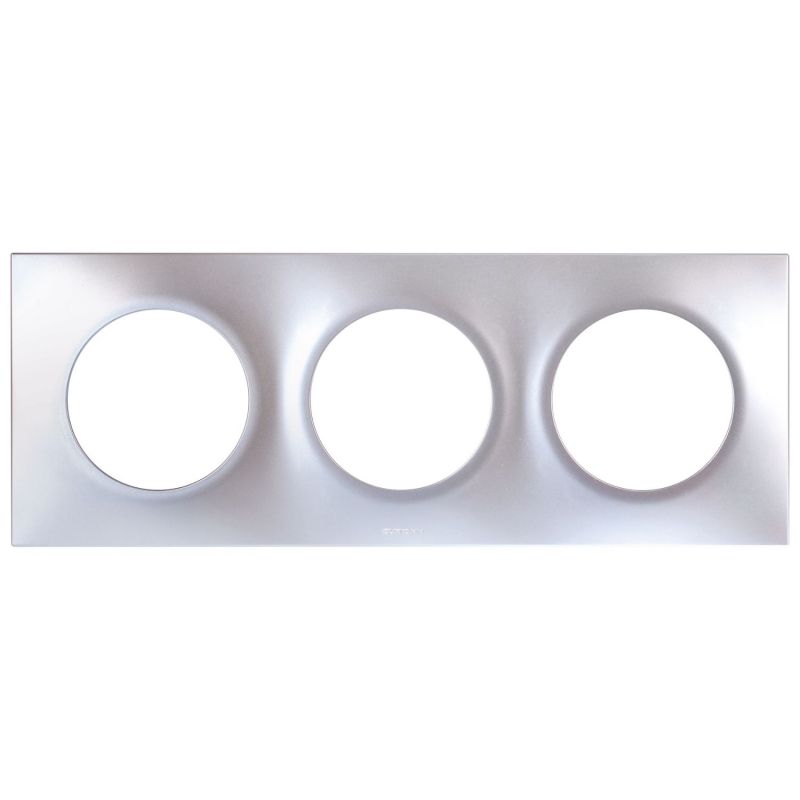 60498 EUR'OHM SQUARE Plaque de finition triple silver
