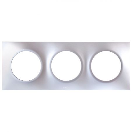60498 EUR'OHM SQUARE Plaque de finition triple silver