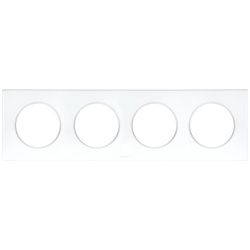 60299 EUR'OHM SQUARE Plaque de finition quadruple blanc