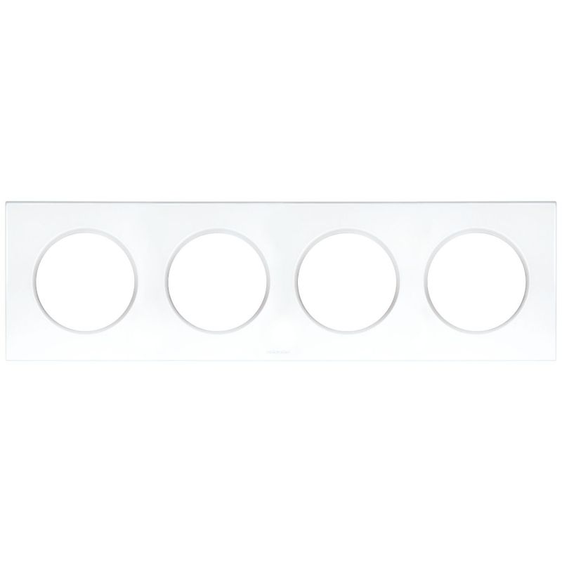60299 EUR'OHM SQUARE Plaque de finition quadruple blanc
