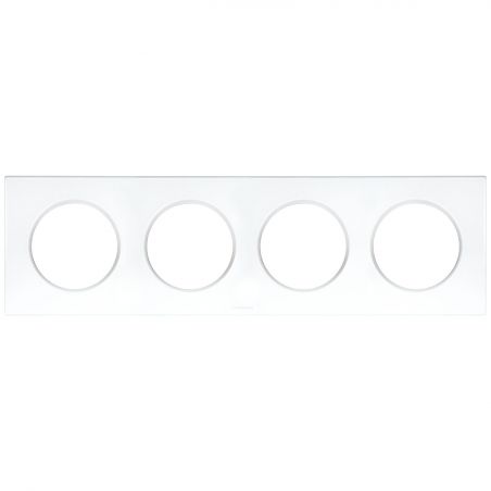 60299 EUR'OHM SQUARE Plaque de finition quadruple blanc