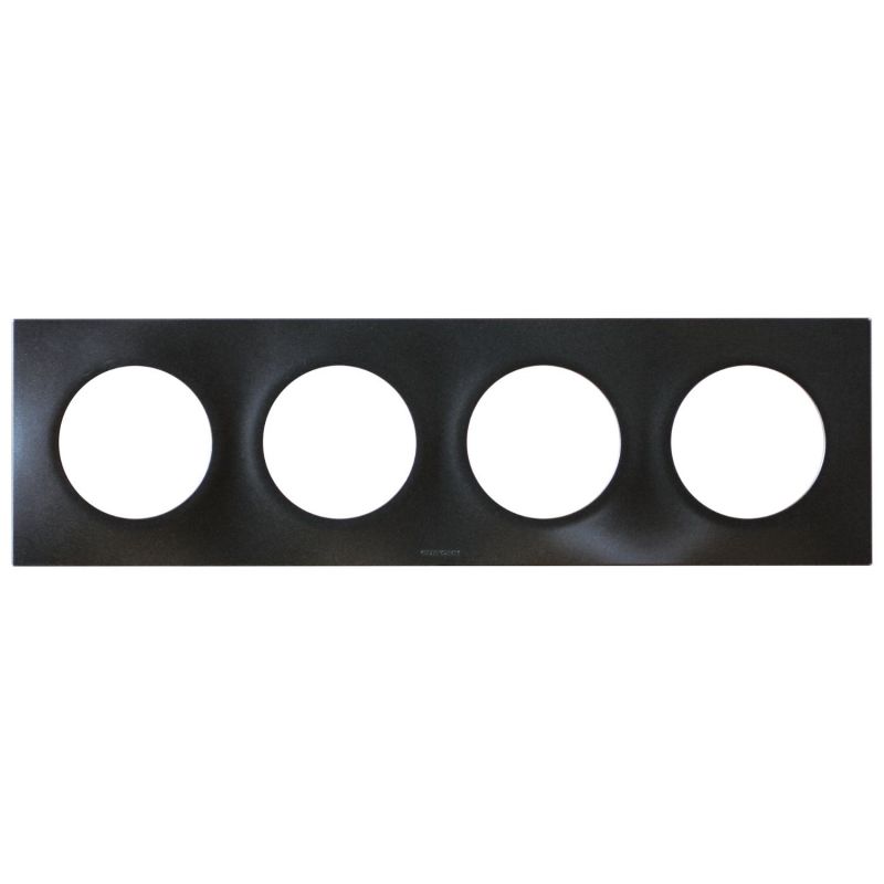 60399 EUR'OHM SQUARE Plaque de finition quadruple anthracite