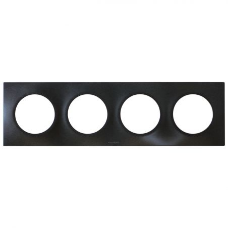 60399 EUR'OHM SQUARE Plaque de finition quadruple anthracite