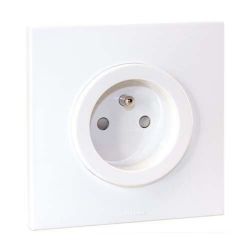 60295 EUR'OHM SQUARE Plaque de finition simple blanc