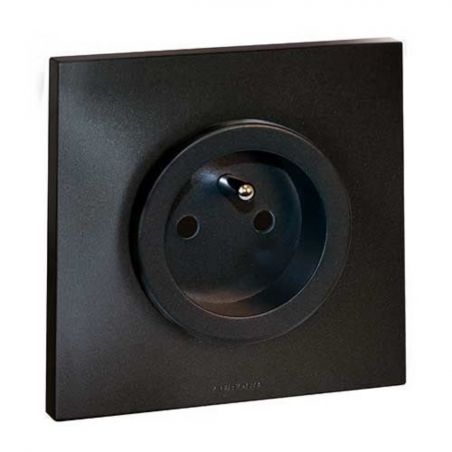 60390 EUR'OHM SQUARE Plaque de finition simple anthracite
