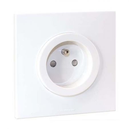 60296 EUR'OHM SQUARE LOT 50 Plaques de finition 1 poste blanc PACK CHANTIER